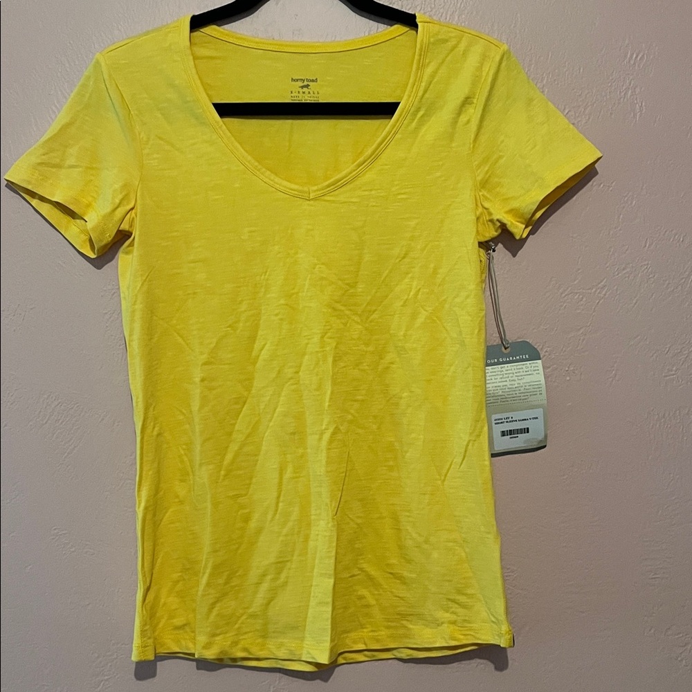 Horny Toad Sunny Yellow V-Neck Tank Top